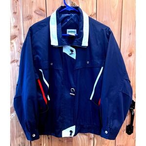 Separate Issue Windbreaker Jacket Women M Navy Blue Excellent Colorblock 90s